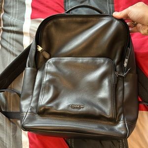 Coach leather back pack